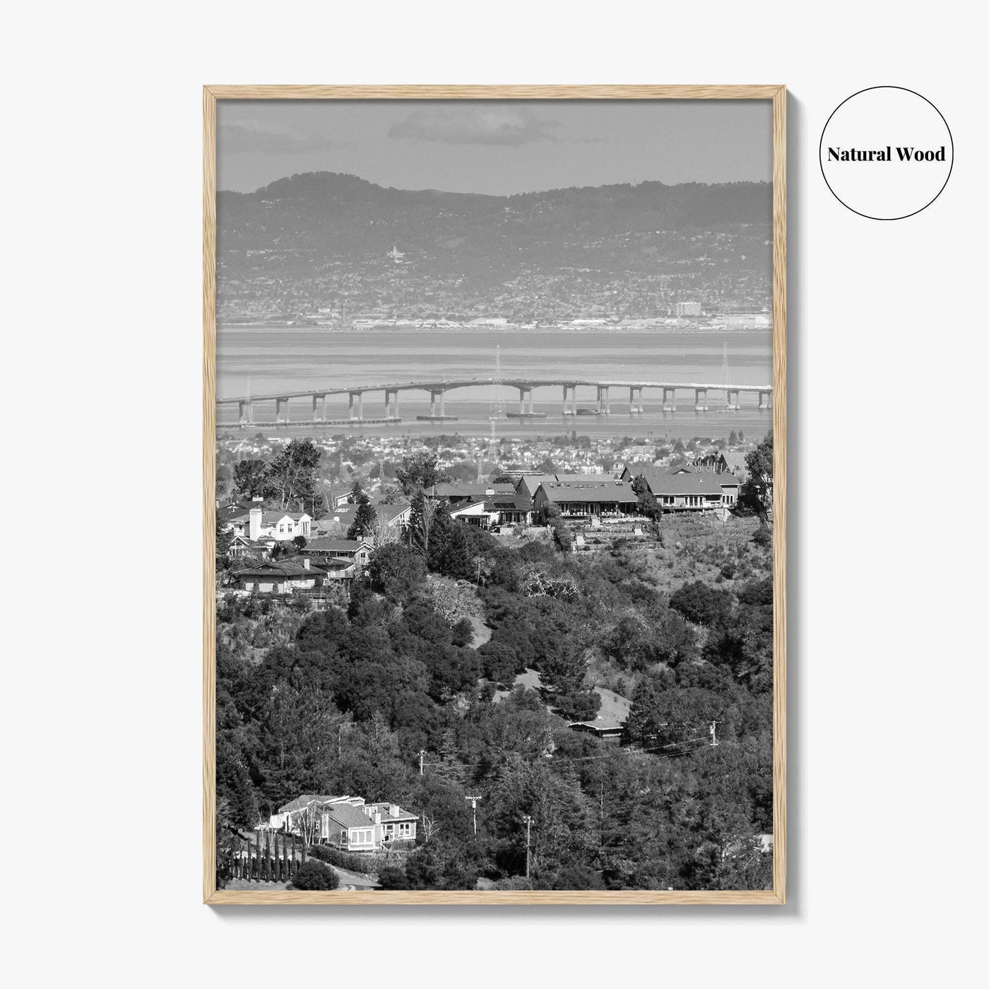 San Mateo Black and White Fine Art Photo Print, Bay Area California Poster
