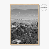 San Mateo Black and White Fine Art Photo Print, Bay Area California Poster