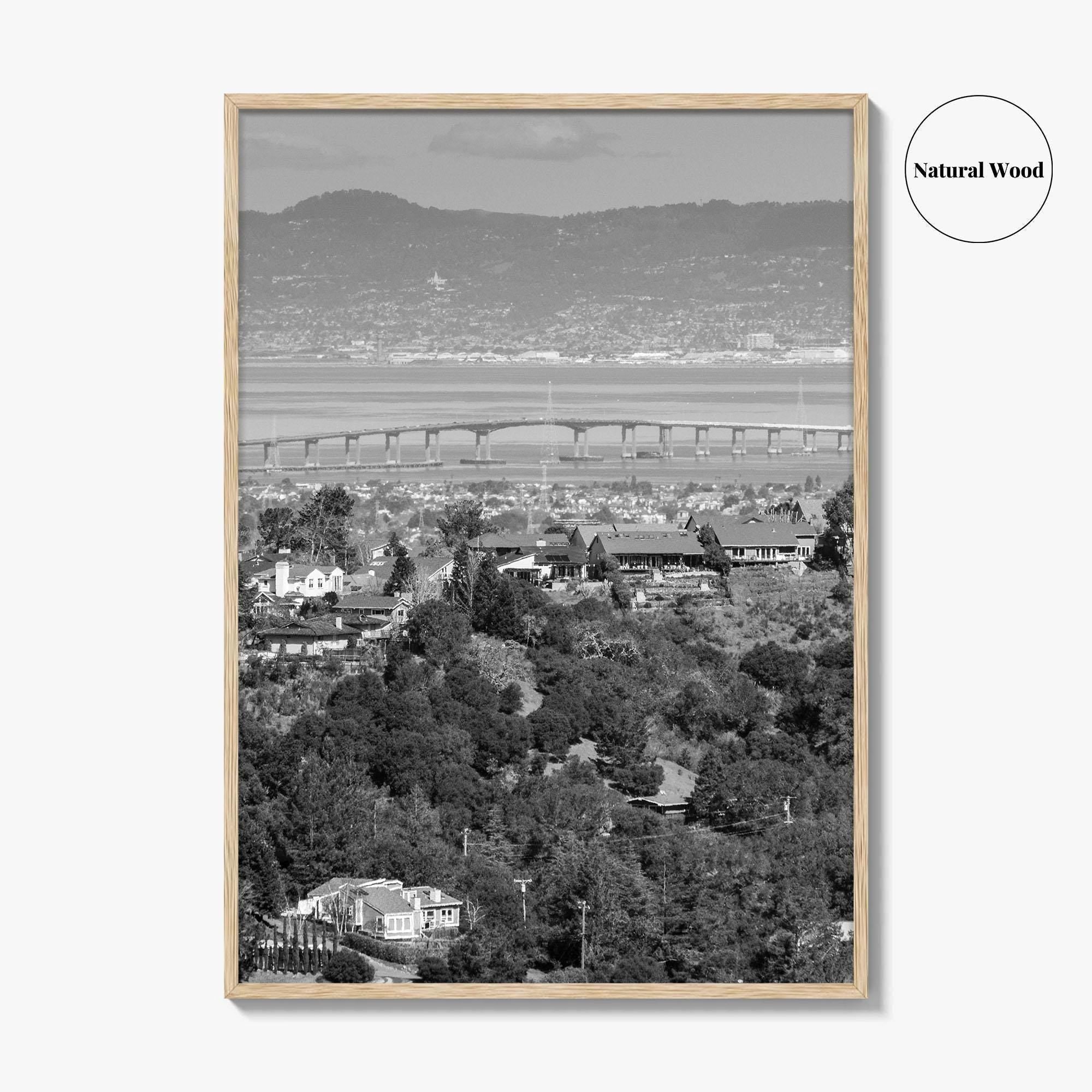San Mateo Black and White Fine Art Photo Print, Bay Area California Poster