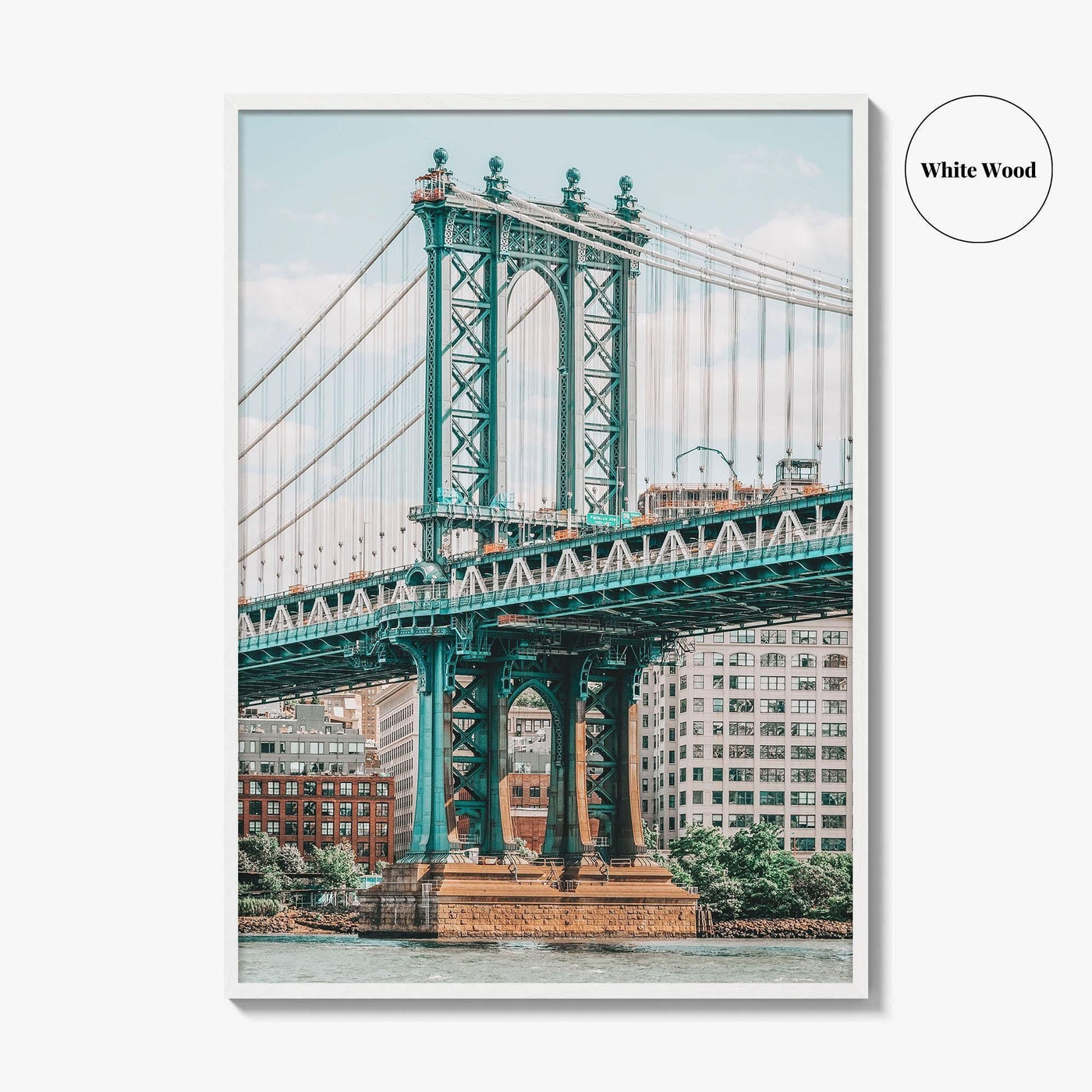 Manhattan Bridge Fine Art Photo Print, New York City NYC East River Poster