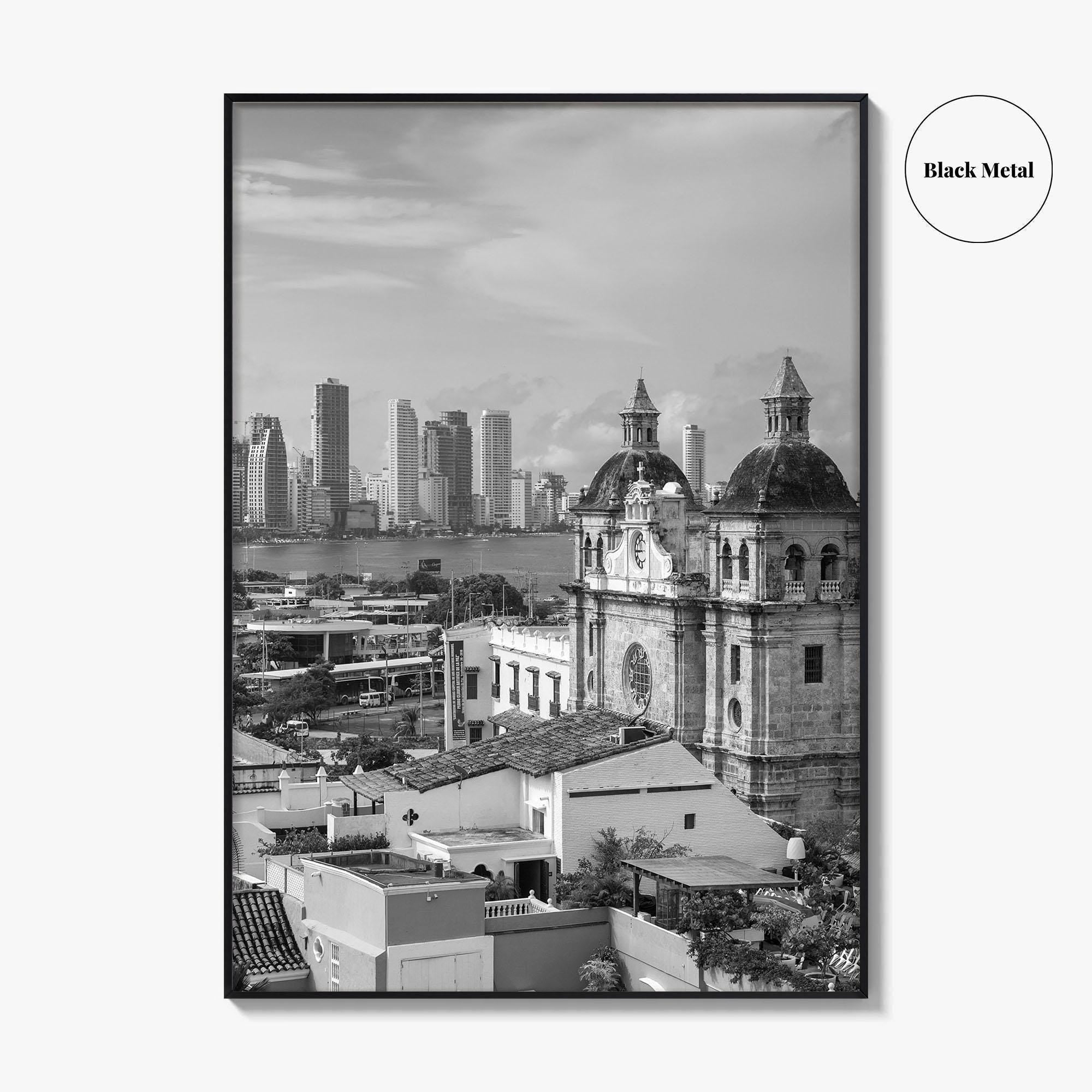 Cartagena de Indias Black and White Fine Art Photo Print, Colombia Wall Poster