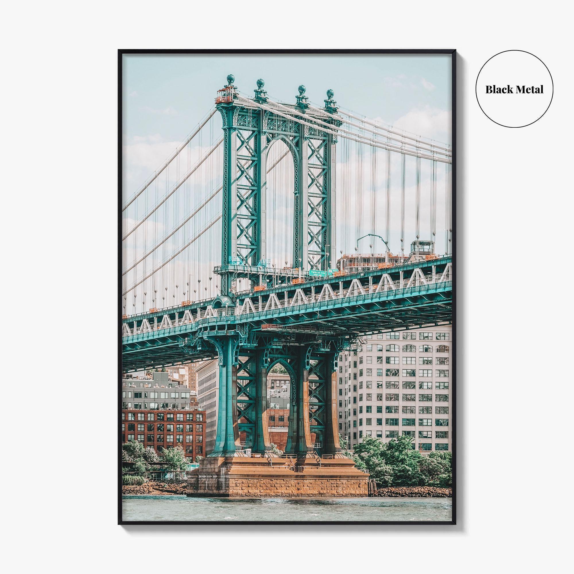 Manhattan Bridge Fine Art Photo Print, New York City NYC East River Poster