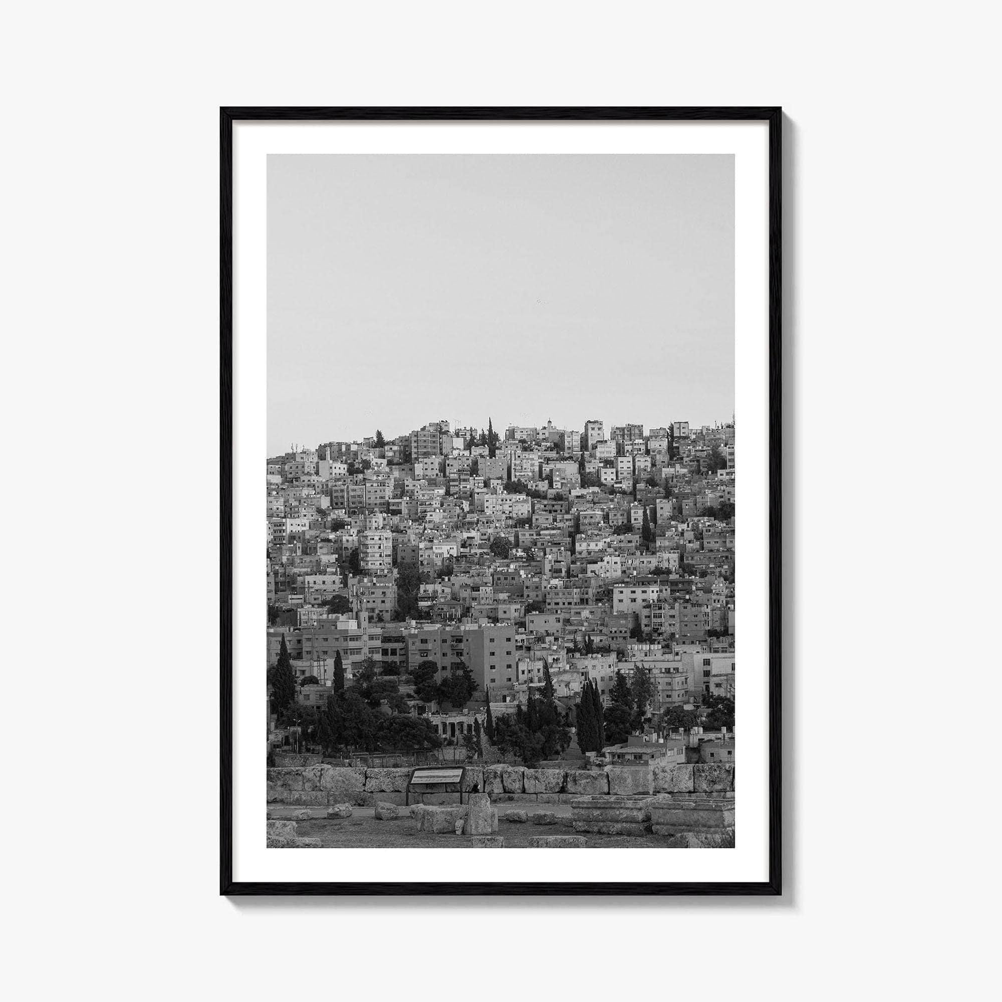Amman Black and White Fine Art Photo Print, Jordan Wall Poster