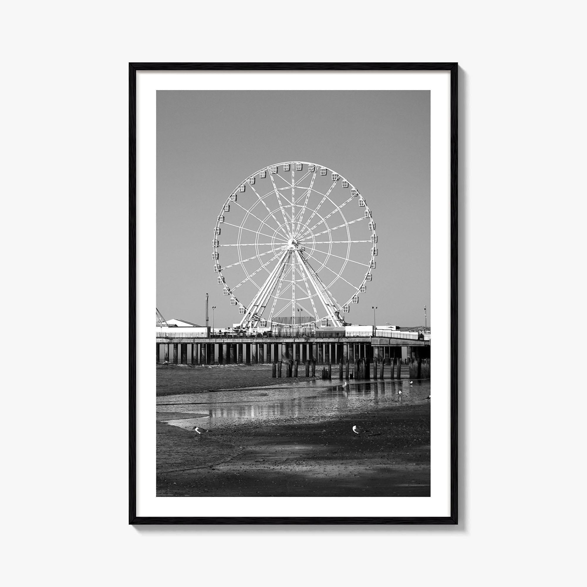 Atlantic City Black and White Fine Art Photo Print, New Jersey Poster, Jersey Shore