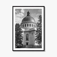 Annapolis Black and White Fine Art Photo Print, Naval Academy Chapel, Maryland, Wall Poster