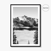 Big Sky Black and White Fine Art Photo Print, Montana USA, Wall Decor Poster