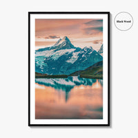 Bachalpsee Switzerland Fine Art Photo Print, Bernese Alps Wall Poster, Schreckhorn Wetterhorn Grindelwald