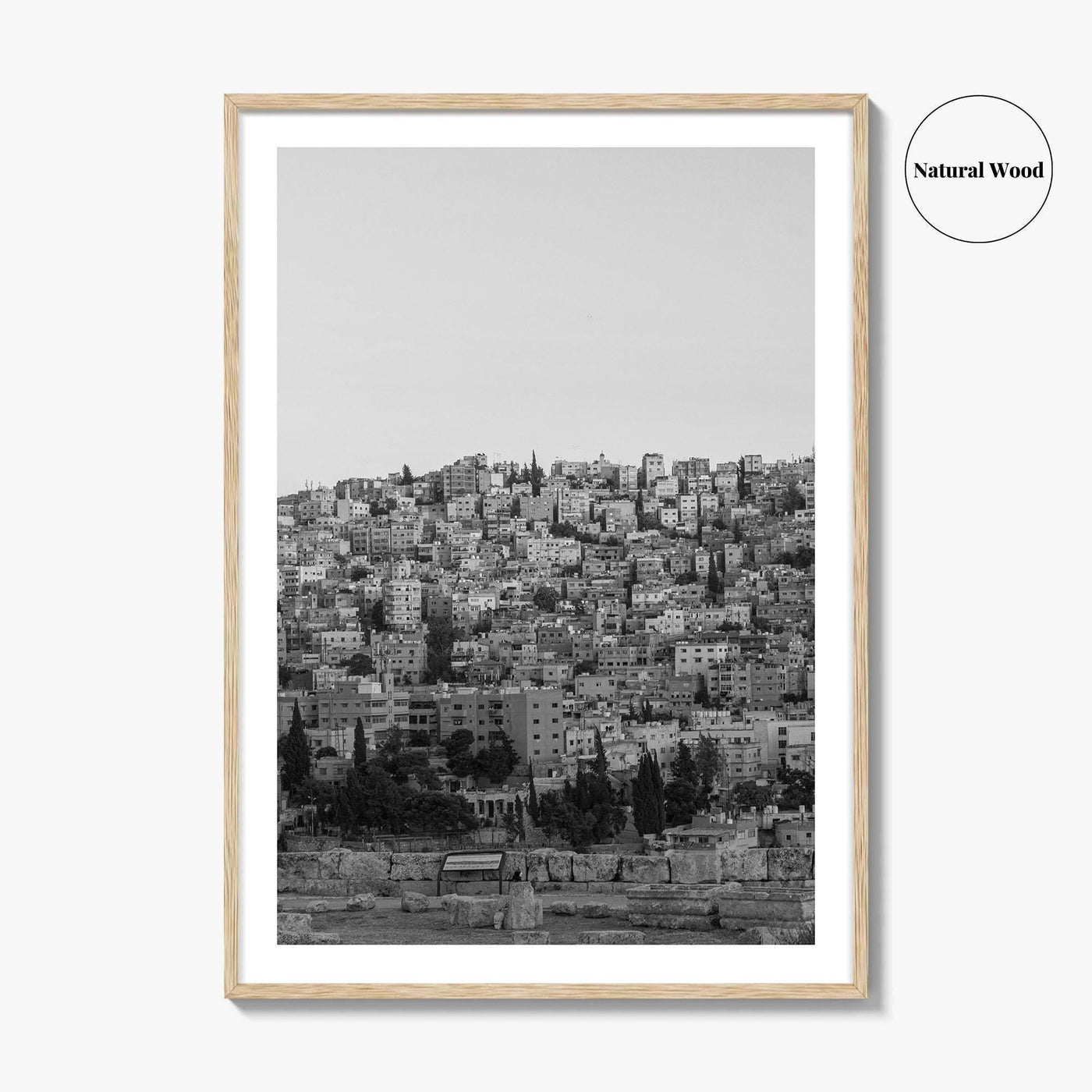 Amman Black and White Fine Art Photo Print, Jordan Wall Poster