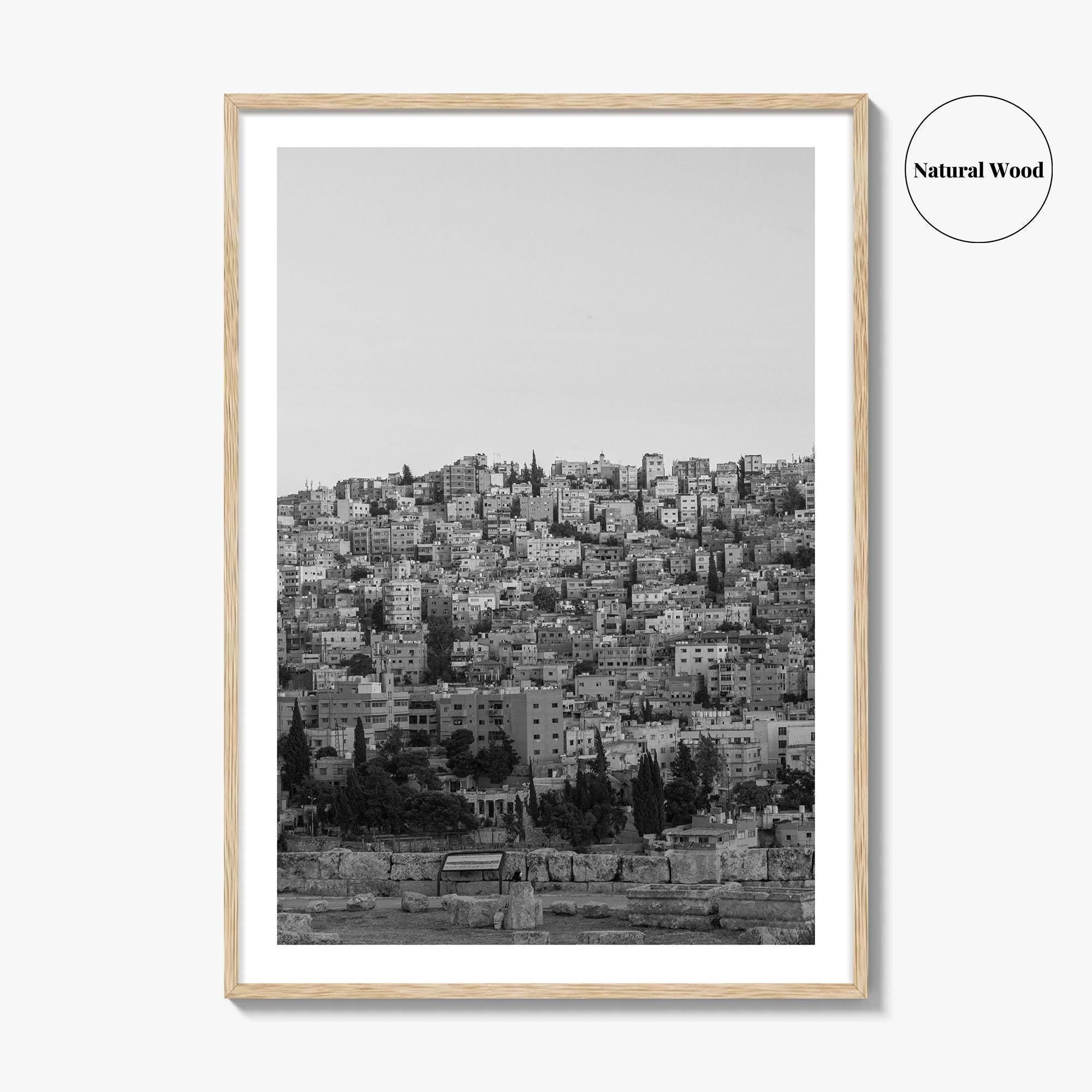 Amman Black and White Fine Art Photo Print, Jordan Wall Poster
