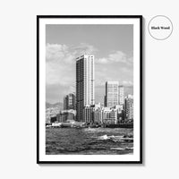 Beirut Black and White Fine Art Photo Print, The Corniche, Lebanon Wall Decor Poster