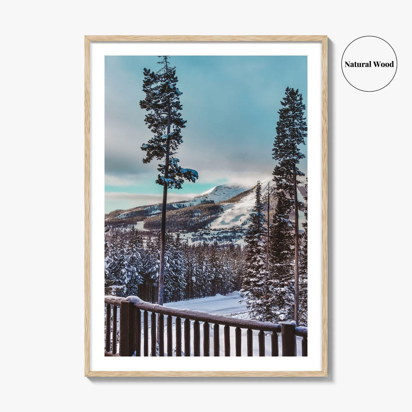 Big Sky Fine Art Photo Print, Montana, Yellowstone National Park, Winter Landscape, Wall Decor