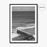 Bondi Beach Black and White Fine Art Photo Print, Icebergs Sydney Australia Poster