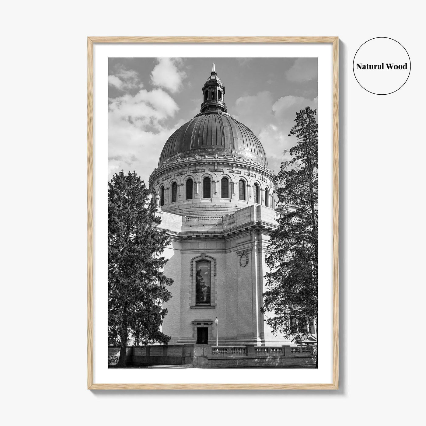 Annapolis Black and White Fine Art Photo Print, Naval Academy Chapel, Maryland, Wall Poster