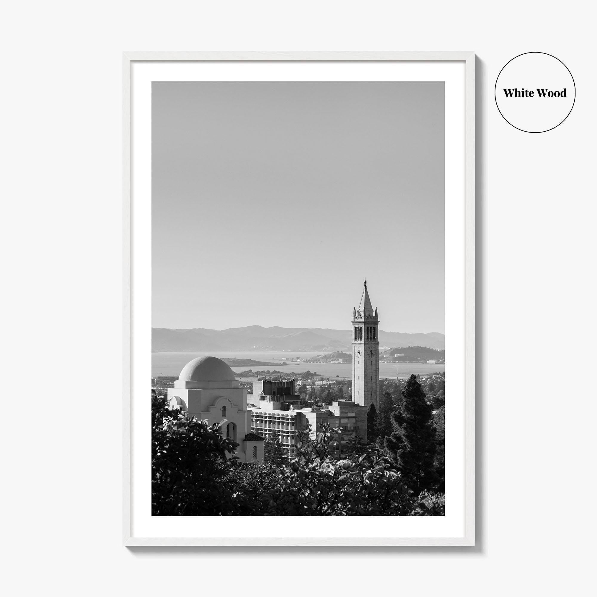 Berkeley Black and White Fine Art Photo Print, Sather Tower, Campanile, California, Wall Decor