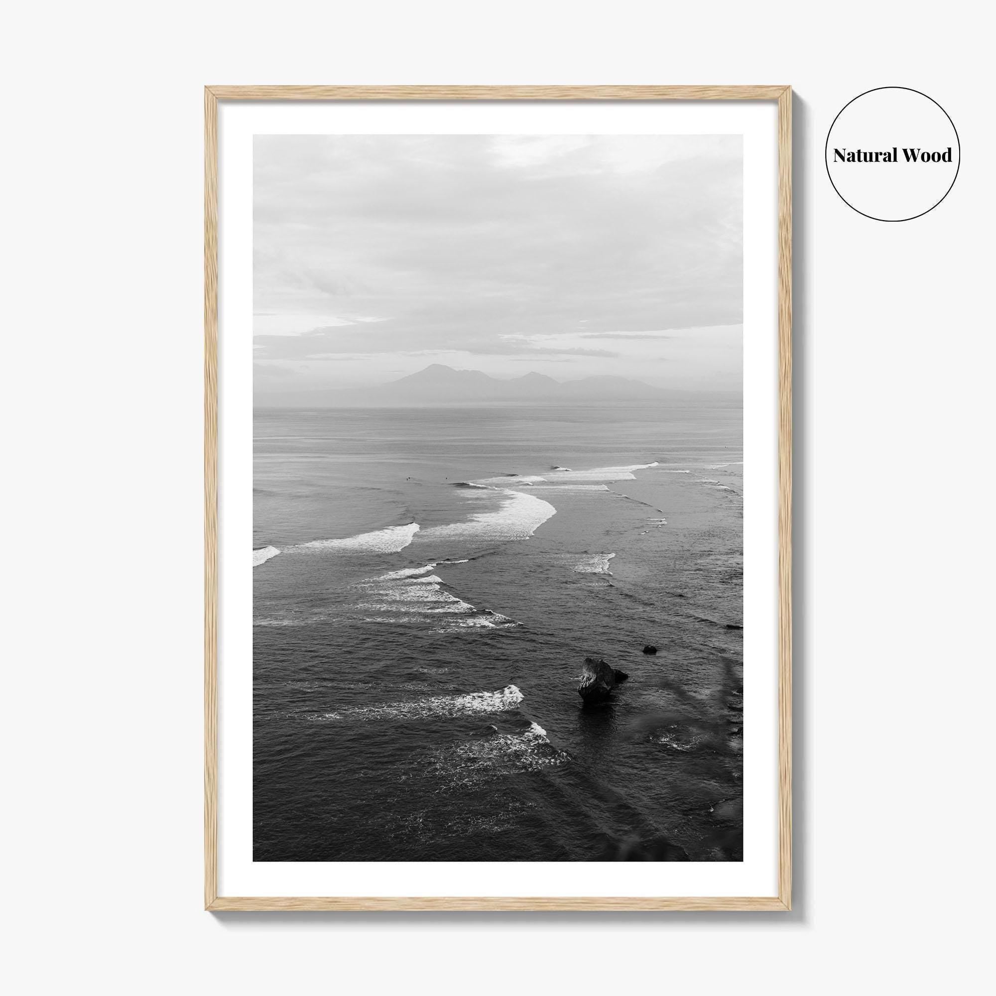 Bali Black and White Fine Art Photo Print, Indonesia Wall Decor Poster, Uluwatu