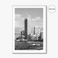 Beirut Black and White Fine Art Photo Print, The Corniche, Lebanon Wall Decor Poster