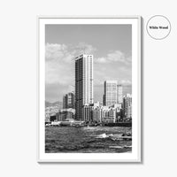 Beirut Black and White Fine Art Photo Print, The Corniche, Lebanon Wall Decor Poster