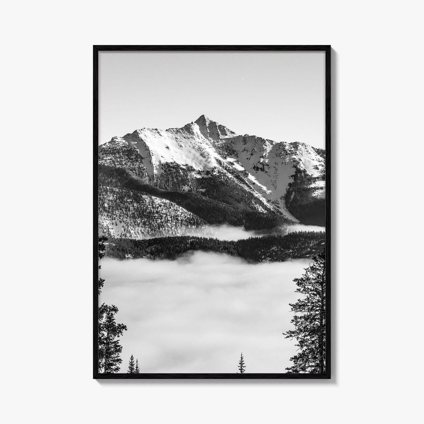 Big Sky Black and White Fine Art Photo Print, Montana USA, Wall Decor Poster