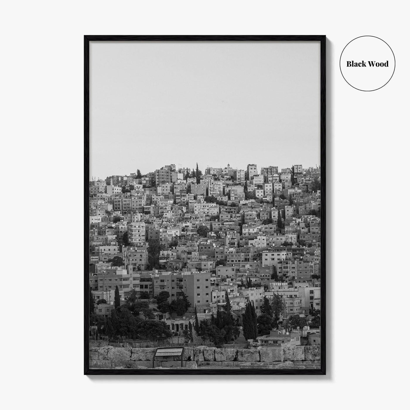 Amman Black and White Fine Art Photo Print, Jordan Wall Poster