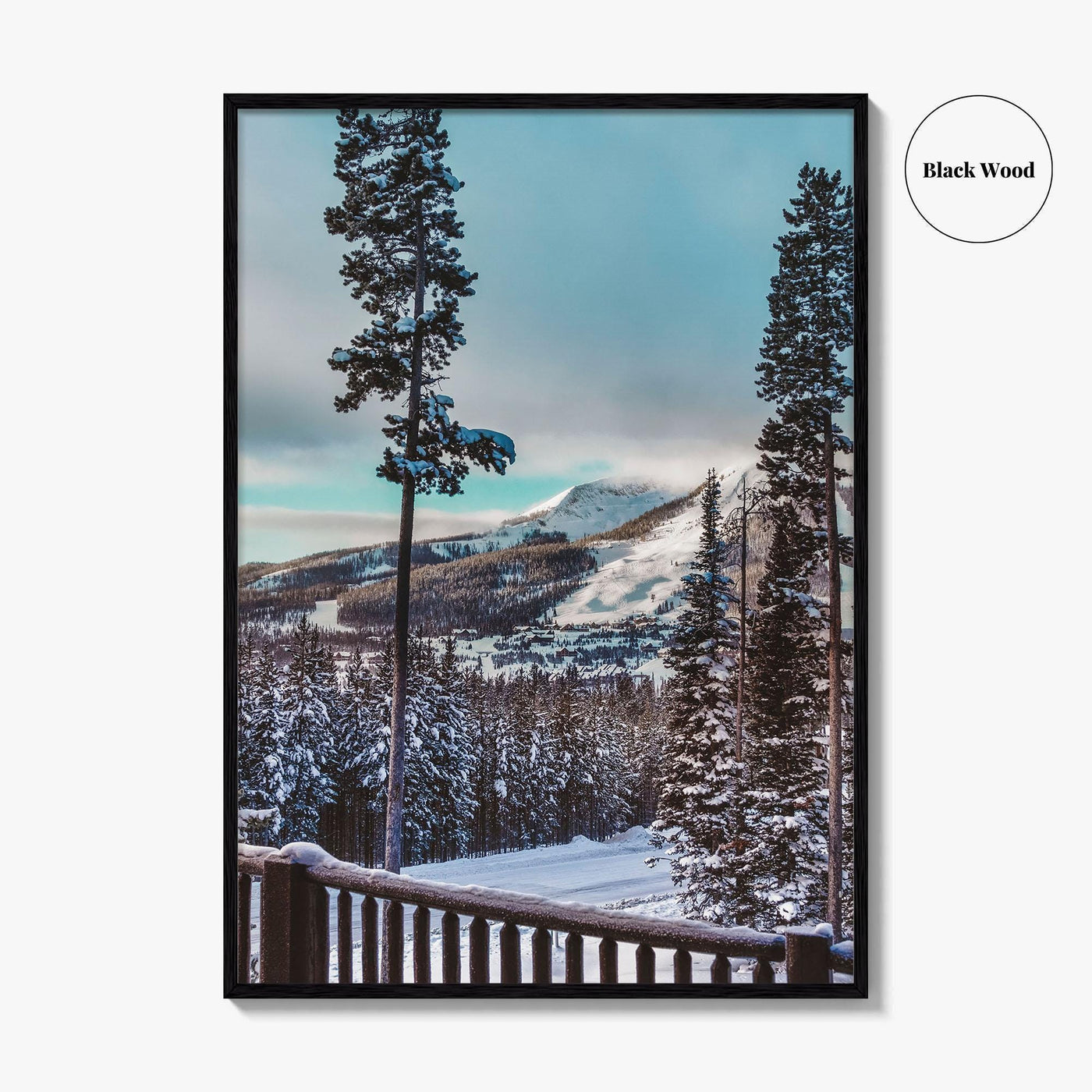 Big Sky Fine Art Photo Print, Montana, Yellowstone National Park, Winter Landscape, Wall Decor