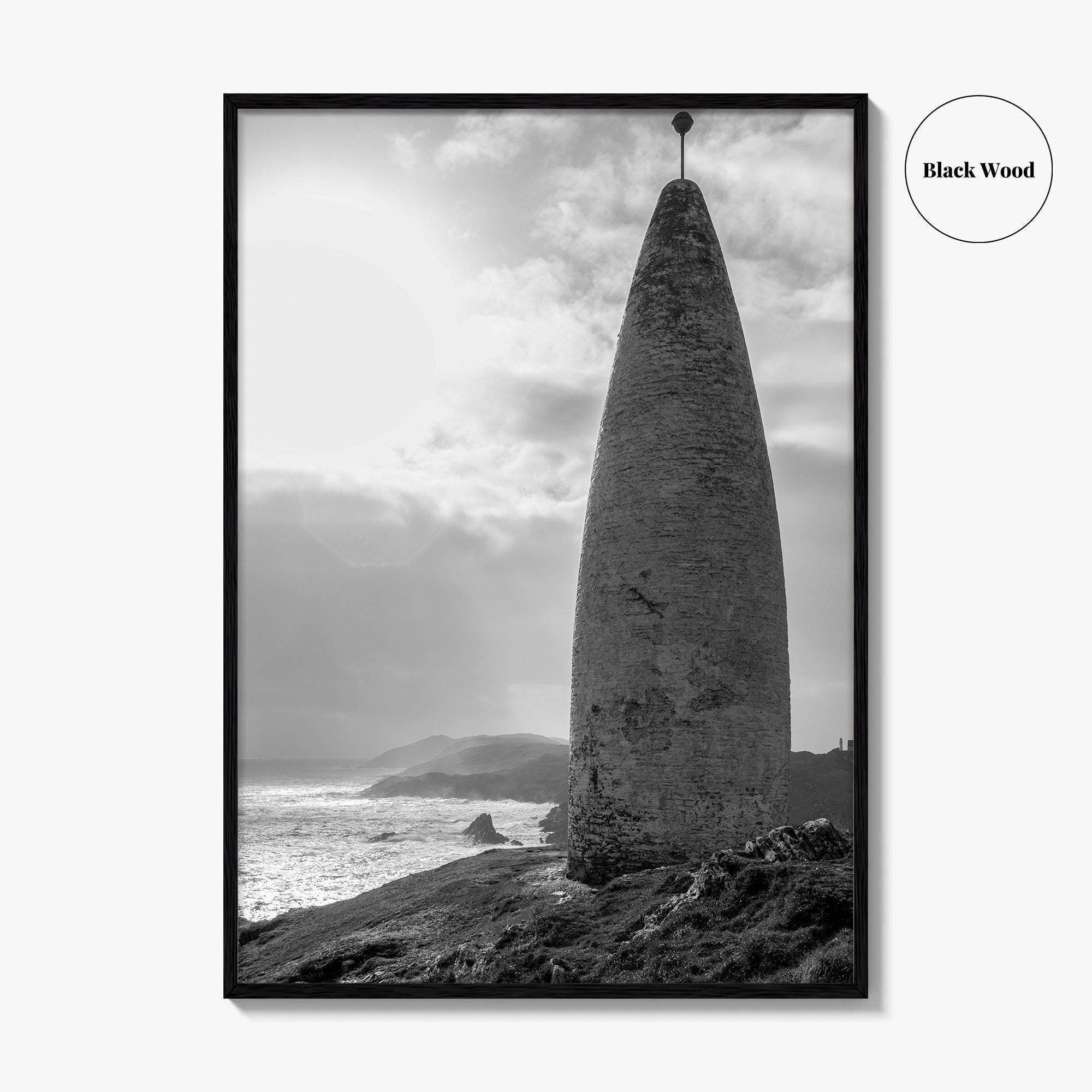Baltimore Black and White Fine Art Photo Print, County Cork Ireland Coastal Poster