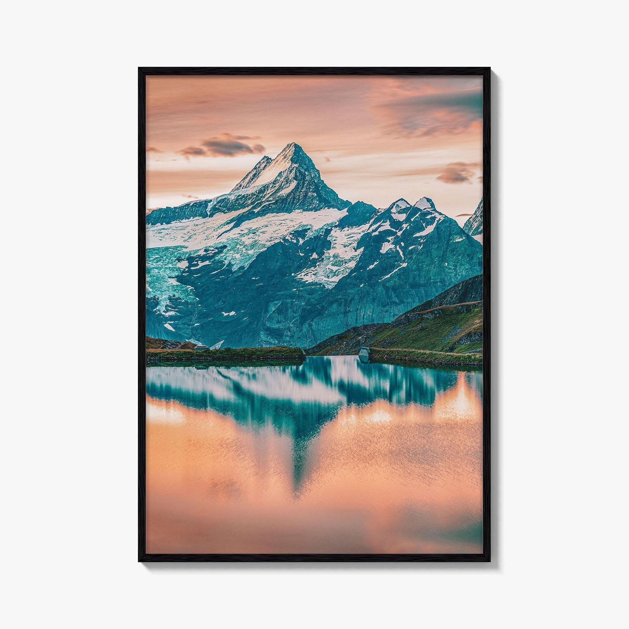 Bachalpsee Switzerland Fine Art Photo Print, Bernese Alps Wall Poster, Schreckhorn Wetterhorn Grindelwald