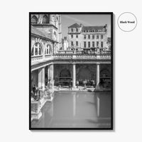Bath Black and White Fine Art Photo Print, Roman Baths Somerset England Poster