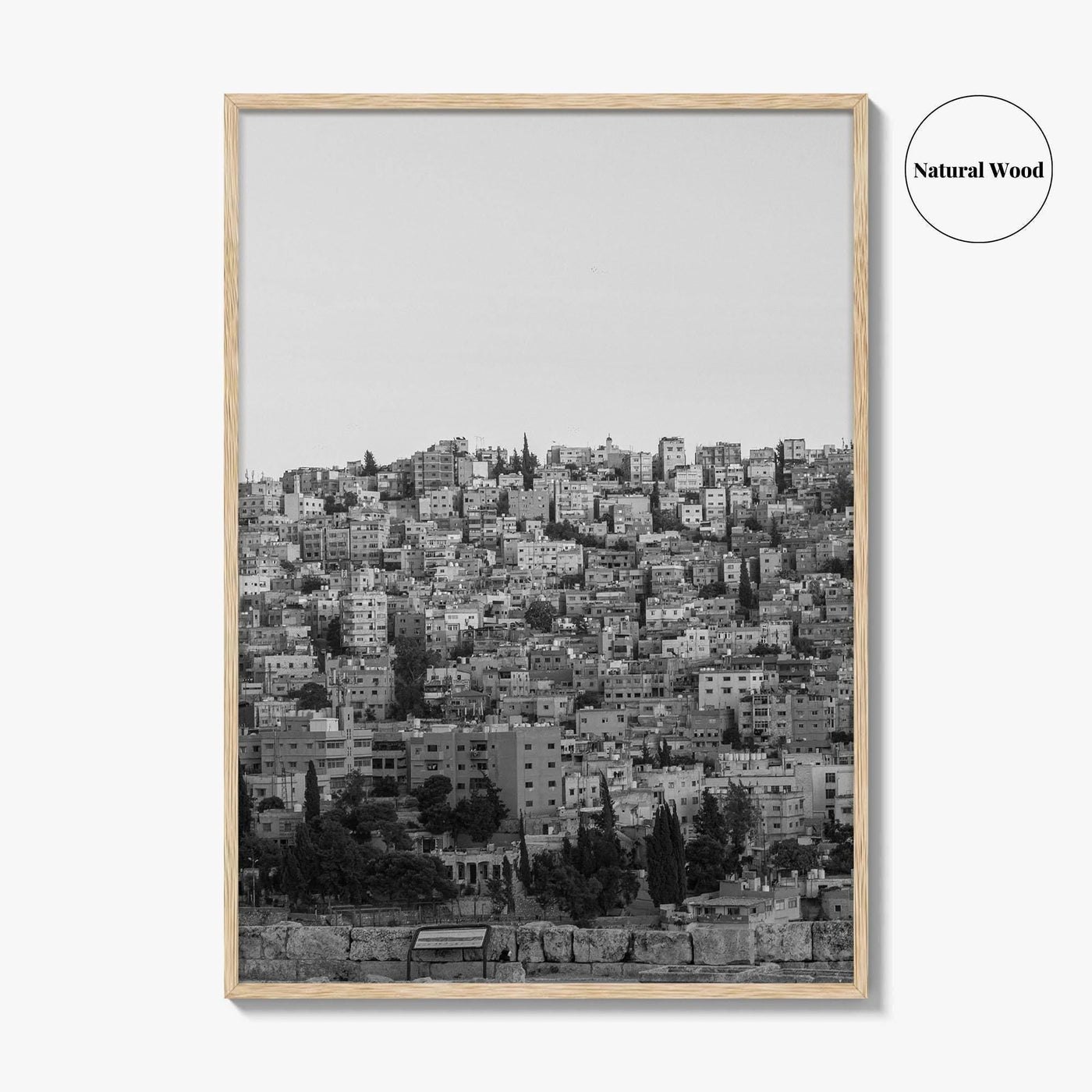Amman Black and White Fine Art Photo Print, Jordan Wall Poster
