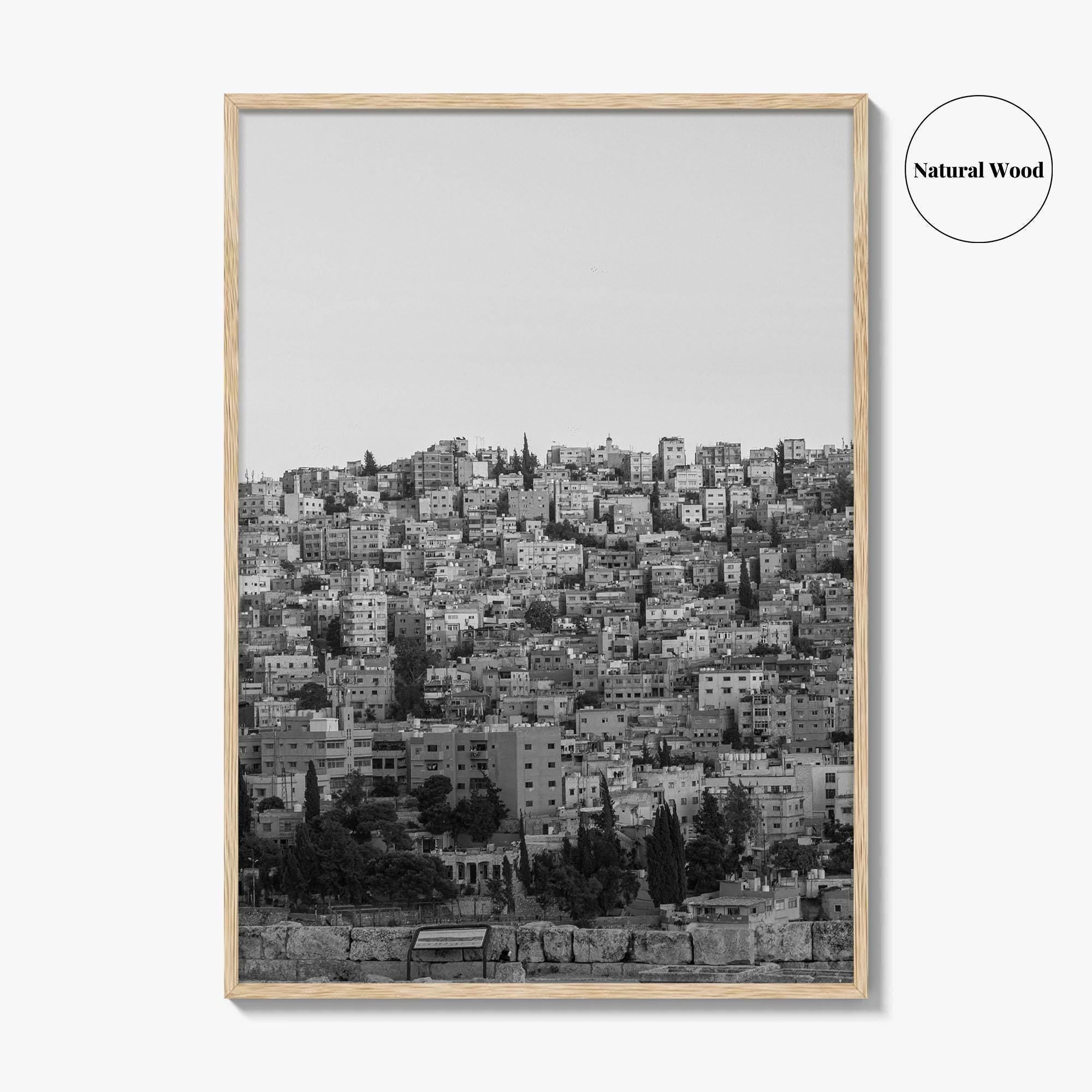 Amman Black and White Fine Art Photo Print, Jordan Wall Poster