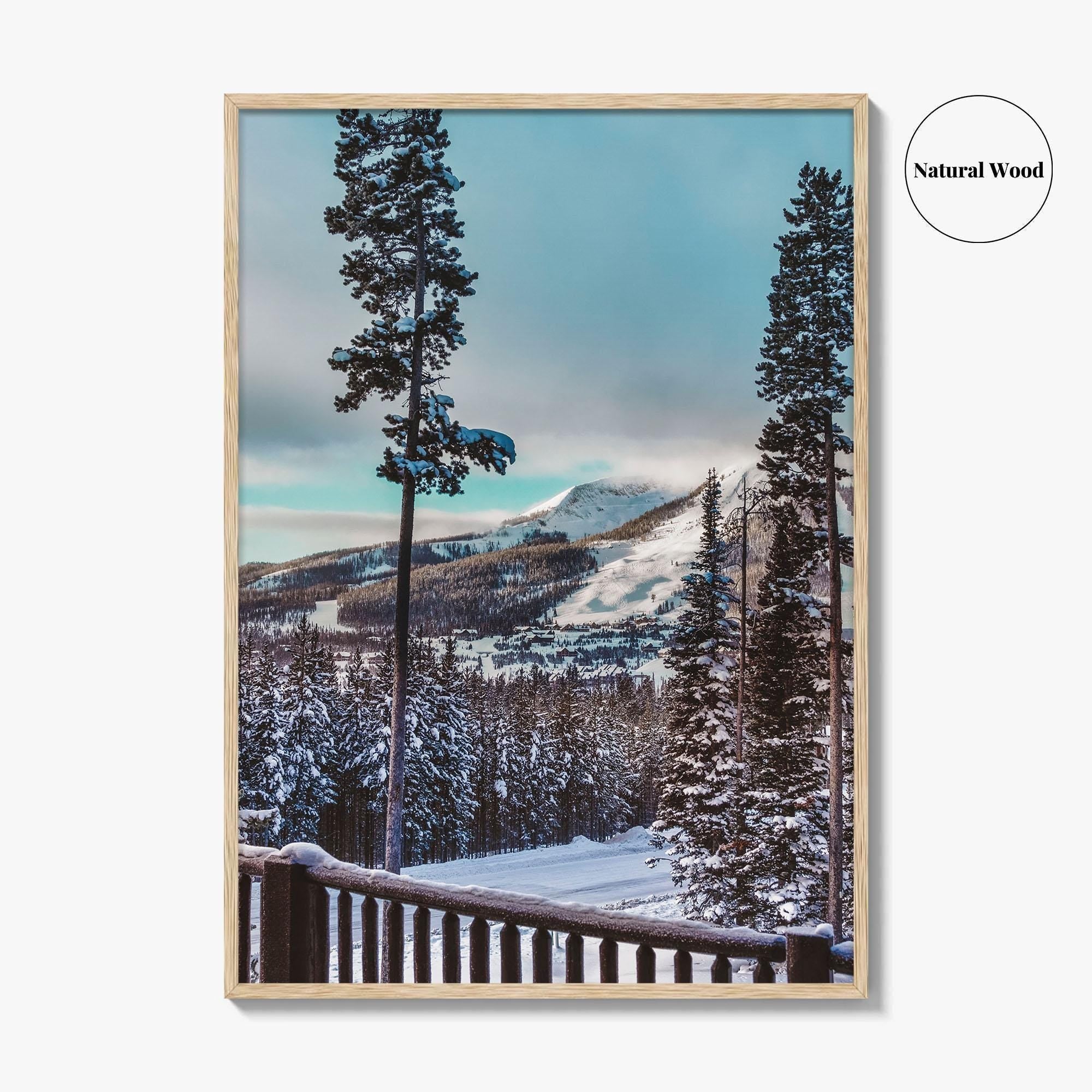 Big Sky Fine Art Photo Print, Montana, Yellowstone National Park, Winter Landscape, Wall Decor