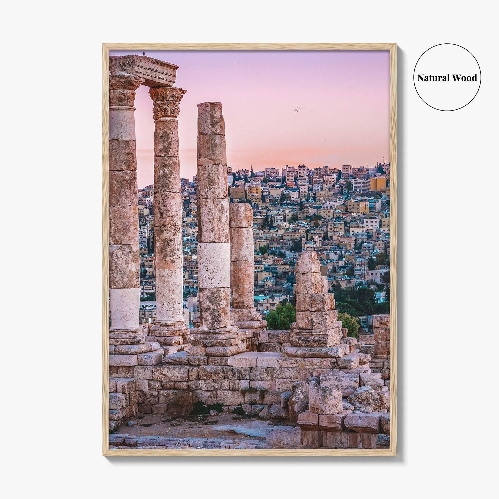 Amman Skyline Fine Art Photo Print, Jordan Wall Poster, Roman Ruins
