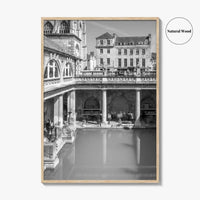 Bath Black and White Fine Art Photo Print, Roman Baths Somerset England Poster