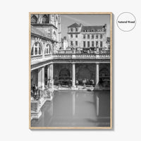 Bath Black and White Fine Art Photo Print, Roman Baths Somerset England Poster