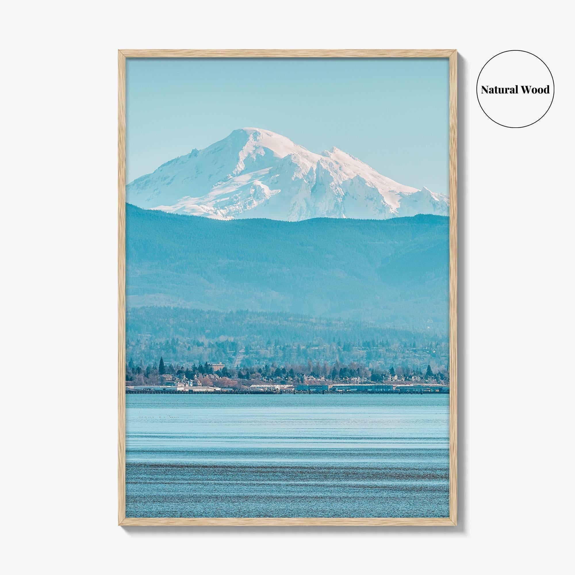 Bellingham Fine Art Photo Print, Mount Baker, Bellingham Bay, Washington Wall Poster, PNW