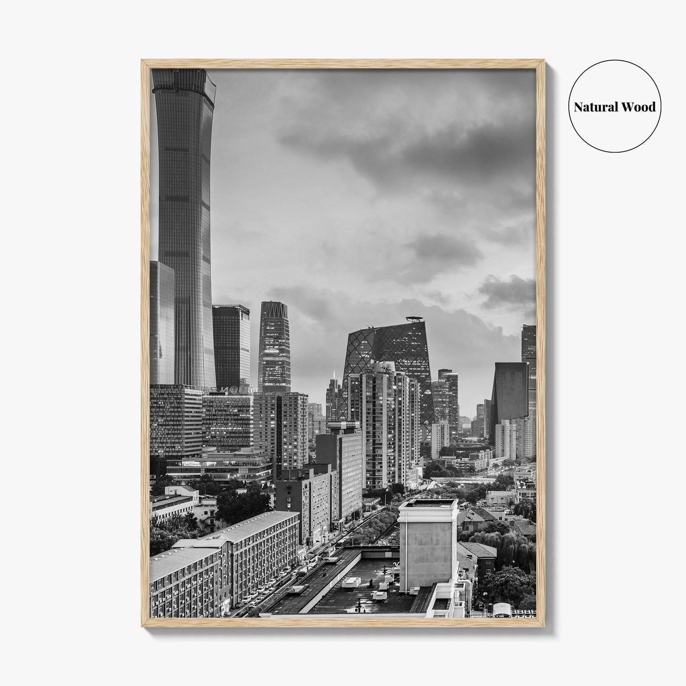 Beijing Black and White Fine Art Photo Print, CBD, Central Business District, China Poster