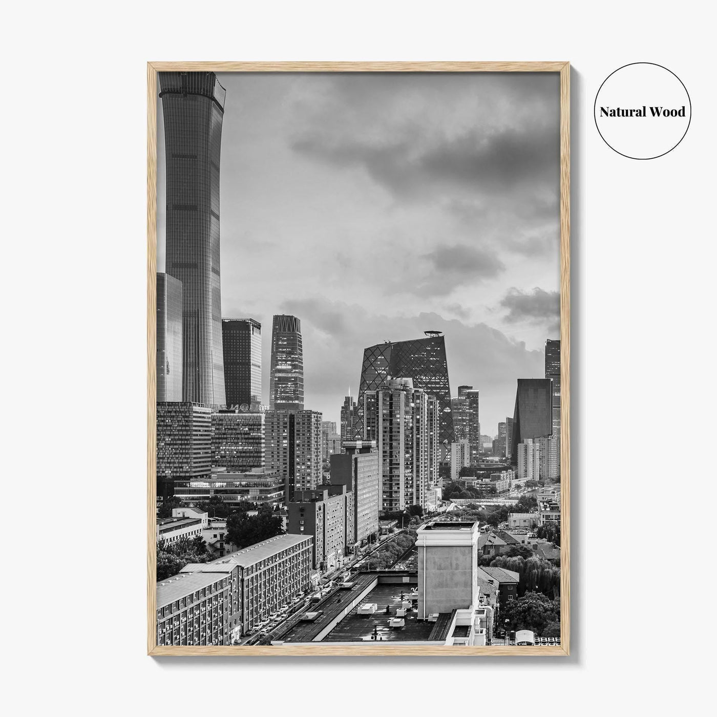 Beijing Black and White Fine Art Photo Print, CBD, Central Business District, China Poster