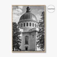 Annapolis Black and White Fine Art Photo Print, Naval Academy Chapel, Maryland, Wall Poster