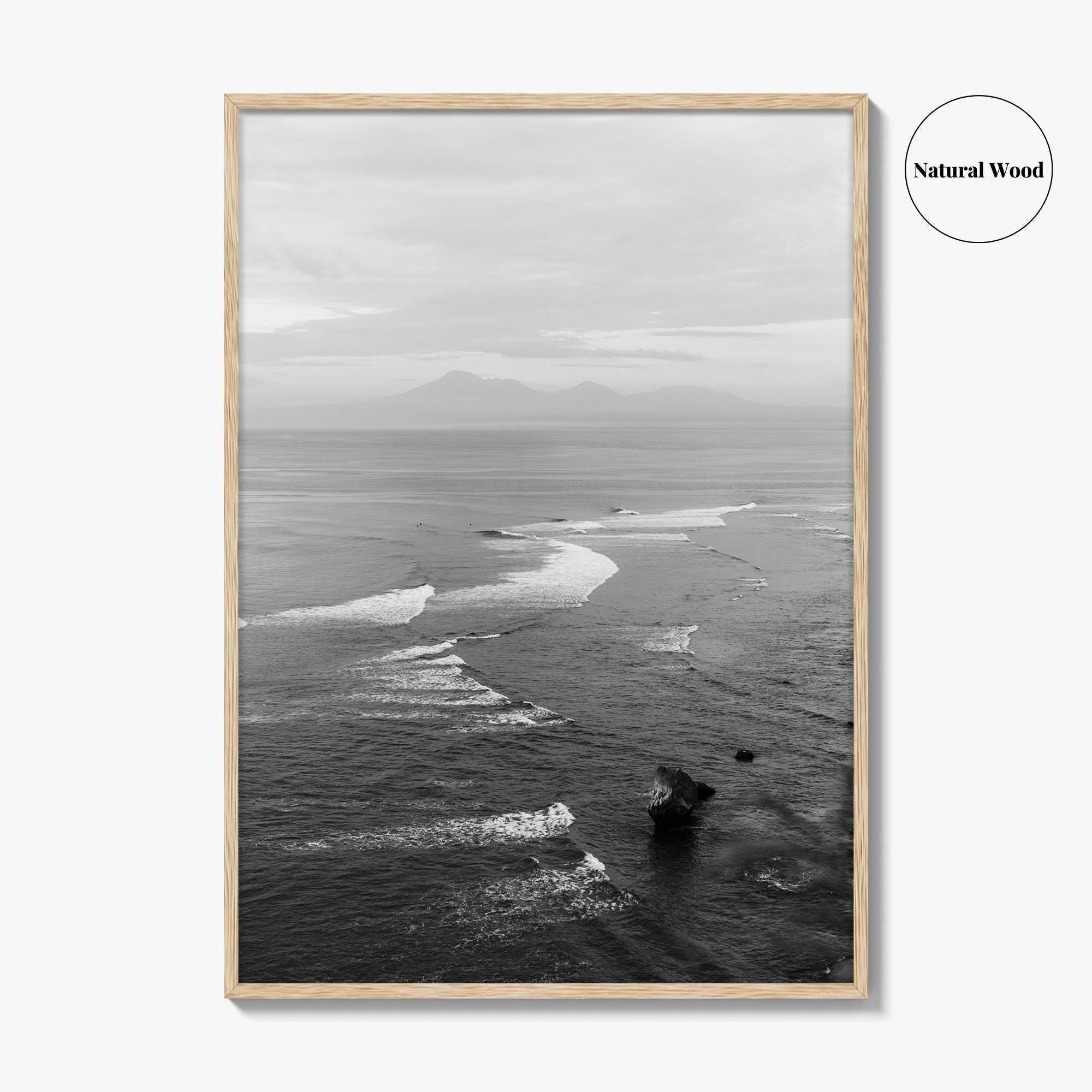 Bali Black and White Fine Art Photo Print, Indonesia Wall Decor Poster, Uluwatu