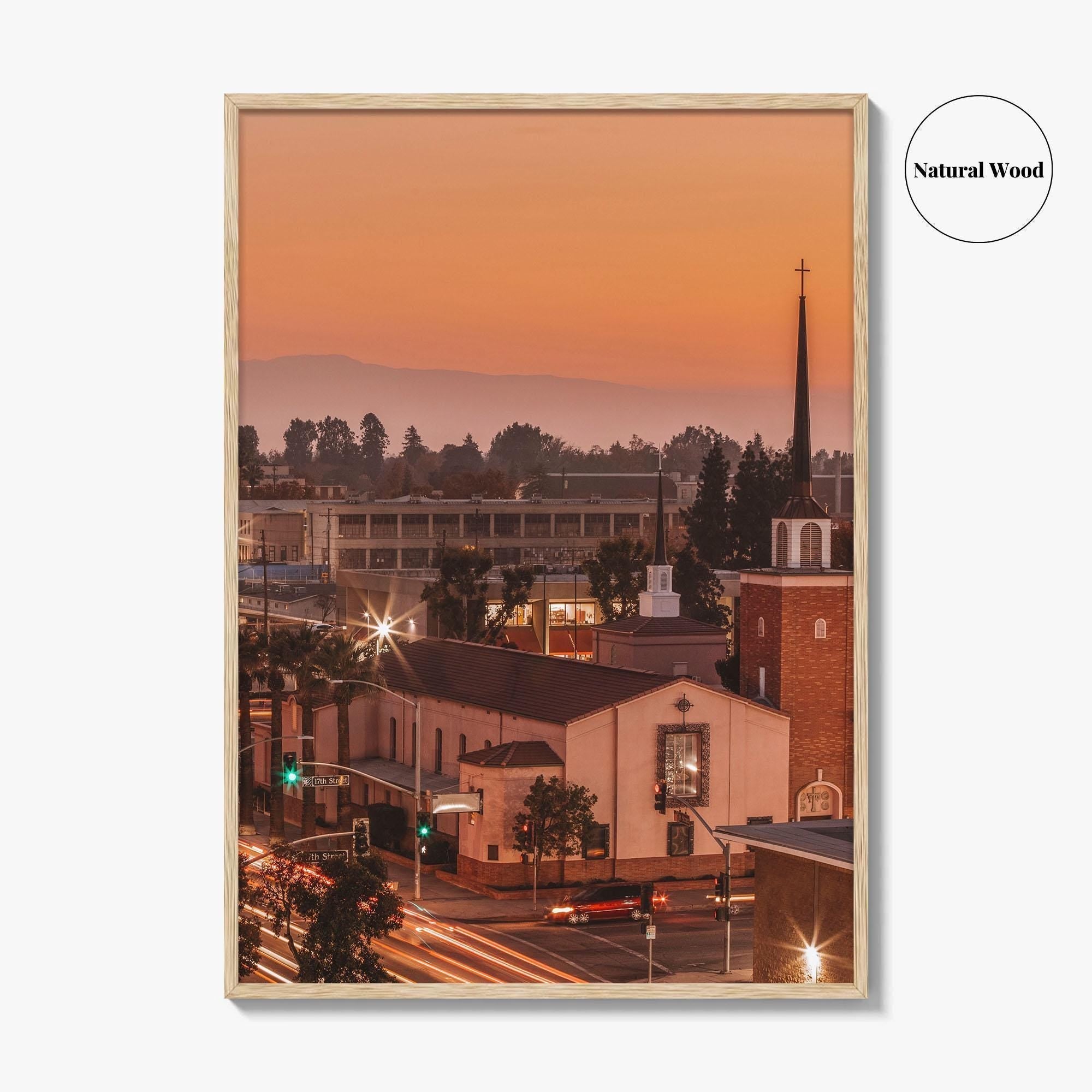 Bakersfield Fine Art Photo Print, California USA Poster, Kern County, Historic Downtown