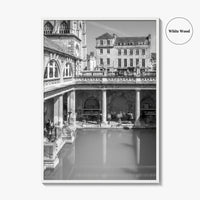 Bath Black and White Fine Art Photo Print, Roman Baths Somerset England Poster