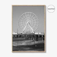 Atlantic City Black and White Fine Art Photo Print, New Jersey Poster, Jersey Shore