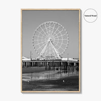 Atlantic City Black and White Fine Art Photo Print, New Jersey Poster, Jersey Shore
