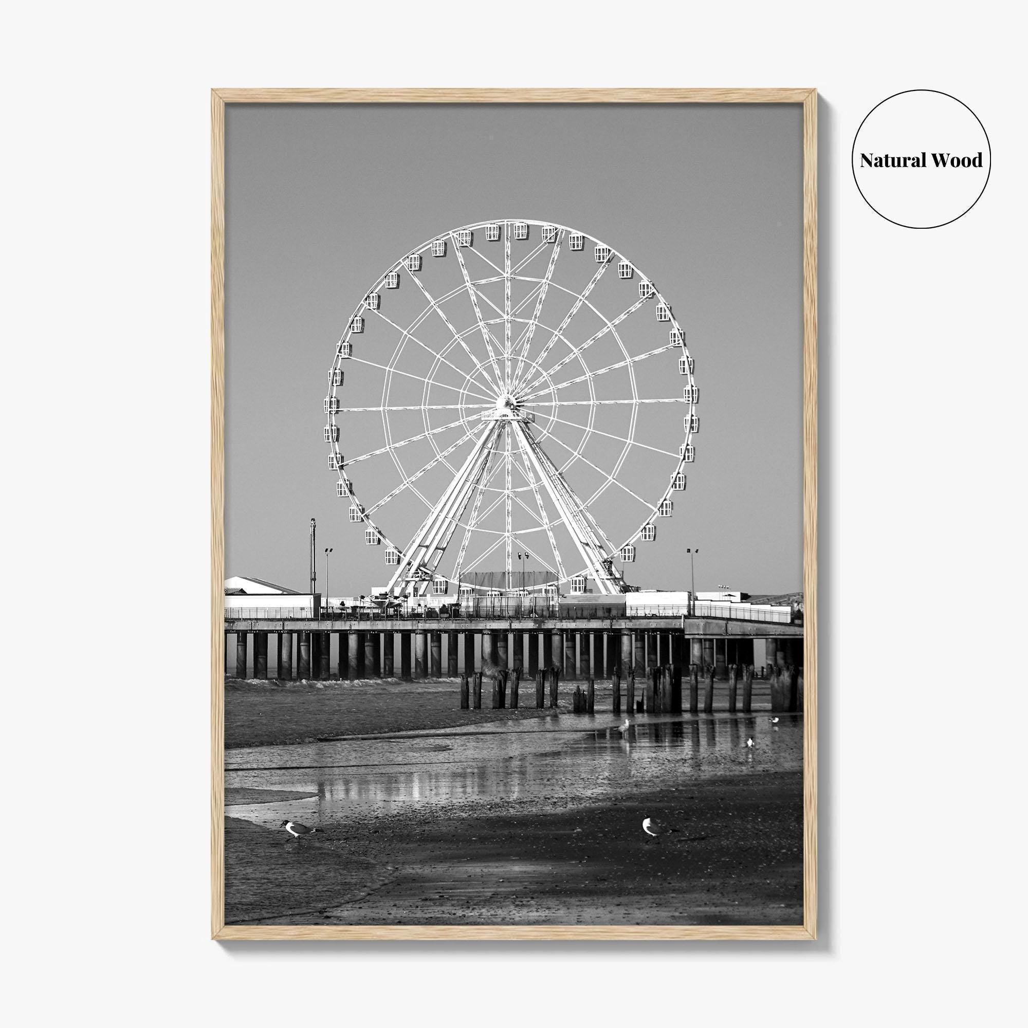 Atlantic City Black and White Fine Art Photo Print, New Jersey Poster, Jersey Shore