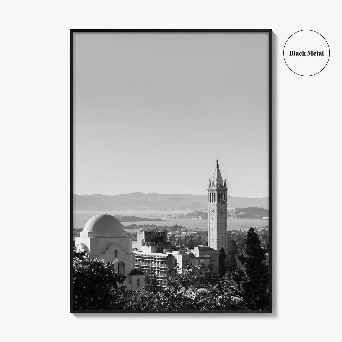 Berkeley Black and White Fine Art Photo Print, Sather Tower, Campanile, California, Wall Decor
