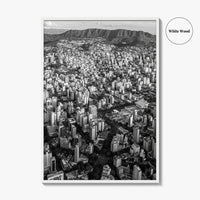 Belo Horizonte Skyline Black and White Fine Art Photo Print, Minas Gerais, Brazil, Poster