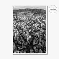 Belo Horizonte Skyline Black and White Fine Art Photo Print, Minas Gerais, Brazil, Poster