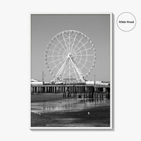 Atlantic City Black and White Fine Art Photo Print, New Jersey Poster, Jersey Shore