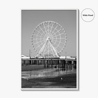 Atlantic City Black and White Fine Art Photo Print, New Jersey Poster, Jersey Shore