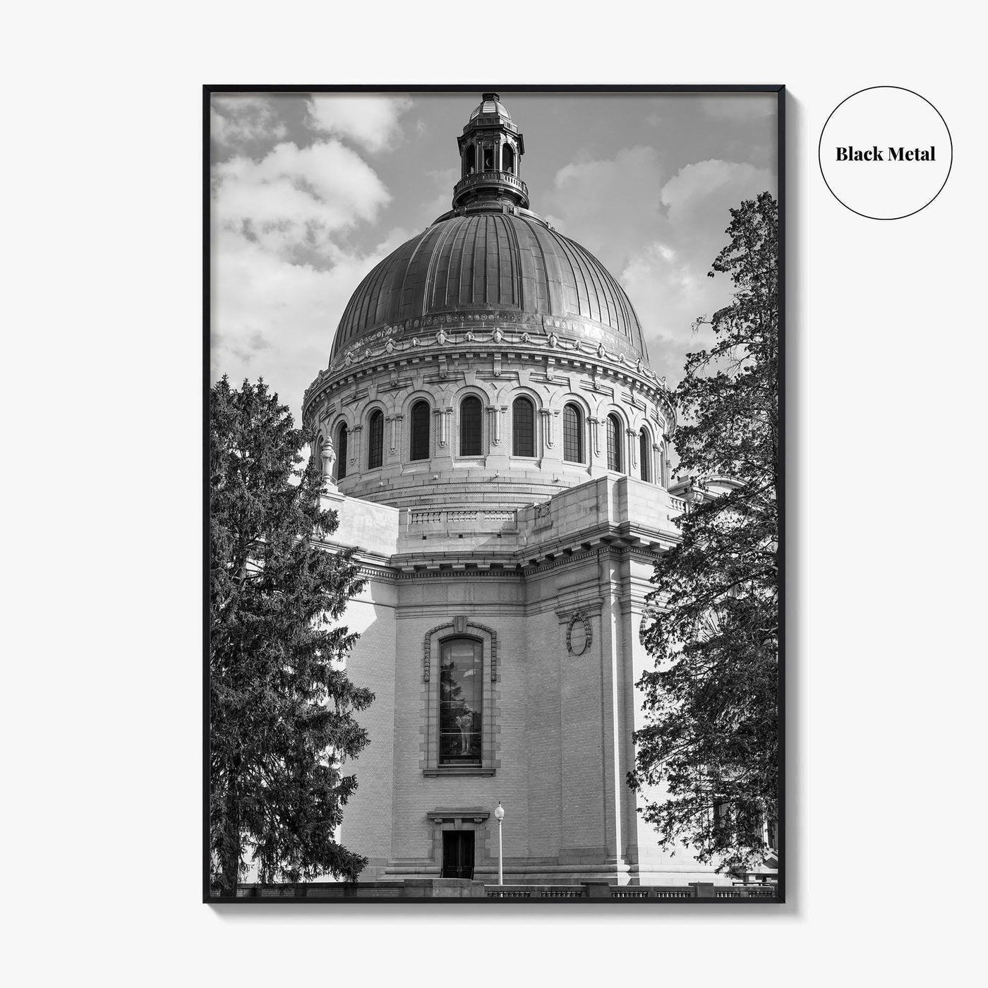 Annapolis Black and White Fine Art Photo Print, Naval Academy Chapel, Maryland, Wall Poster