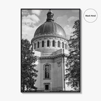 Annapolis Black and White Fine Art Photo Print, Naval Academy Chapel, Maryland, Wall Poster